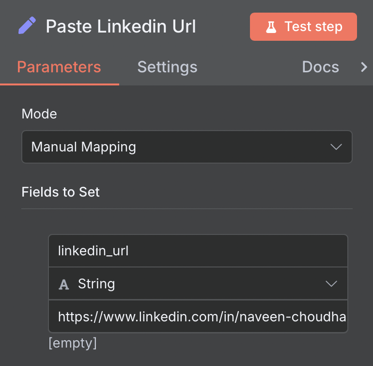 n8n workflow import interface