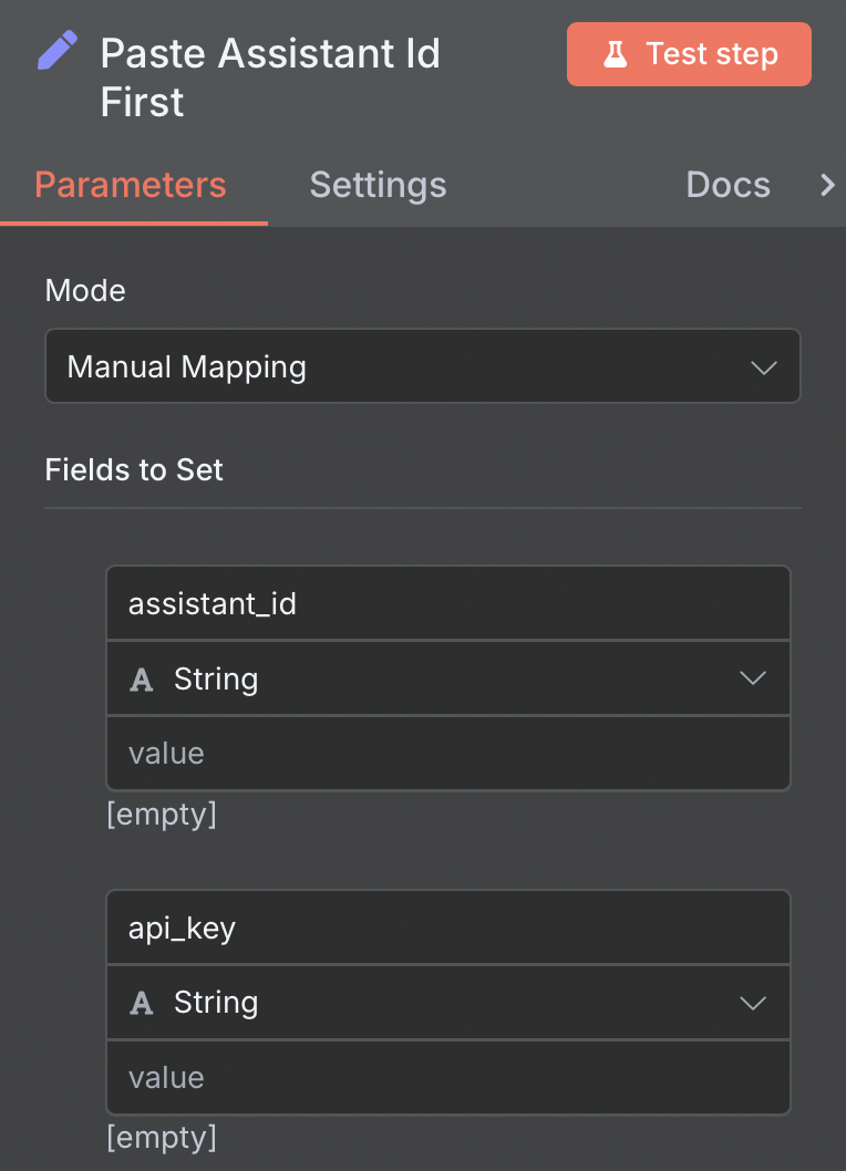 Workflow activation screen
